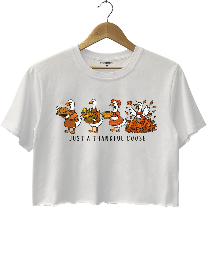 Thanksgiving Goose Crop Top