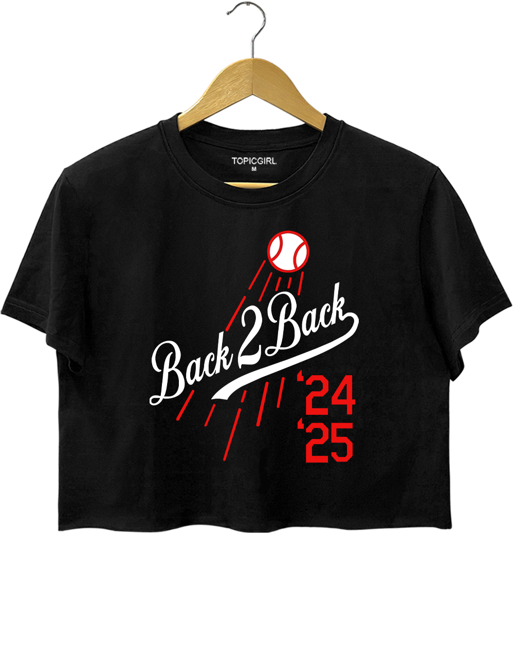 La Baseball Back to Back Champs Crop Top