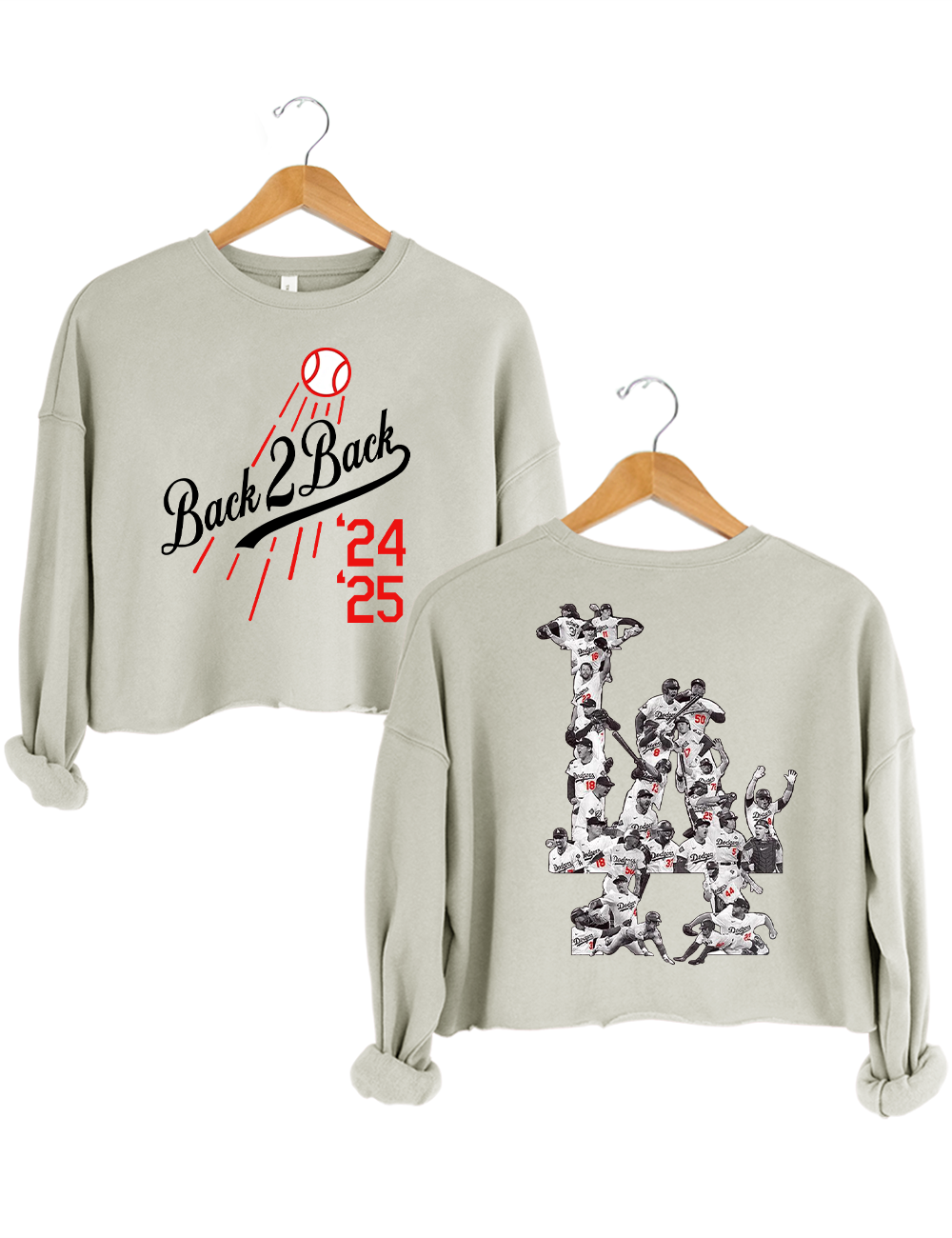 La Baseball Back to Back Champs Crop Top