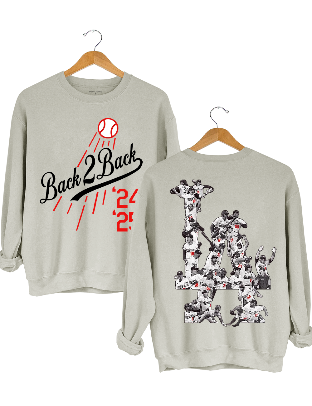 La Baseball Back to Back Champs Crop Top