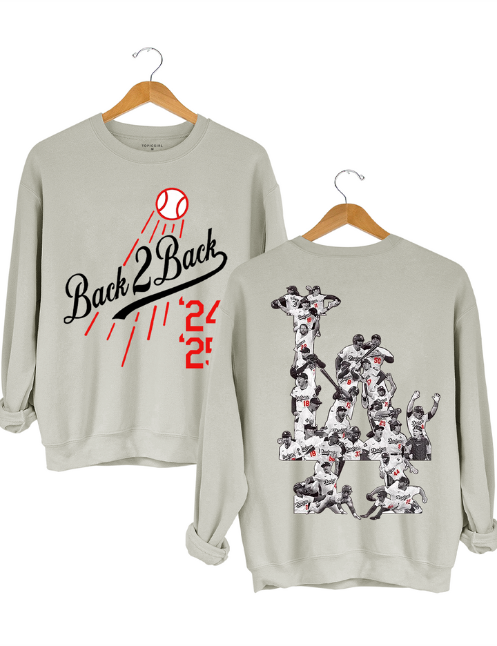 La Baseball Back to Back Champs Crop Top