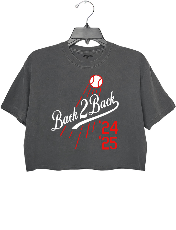 La Baseball Back to Back Champs Crop Top