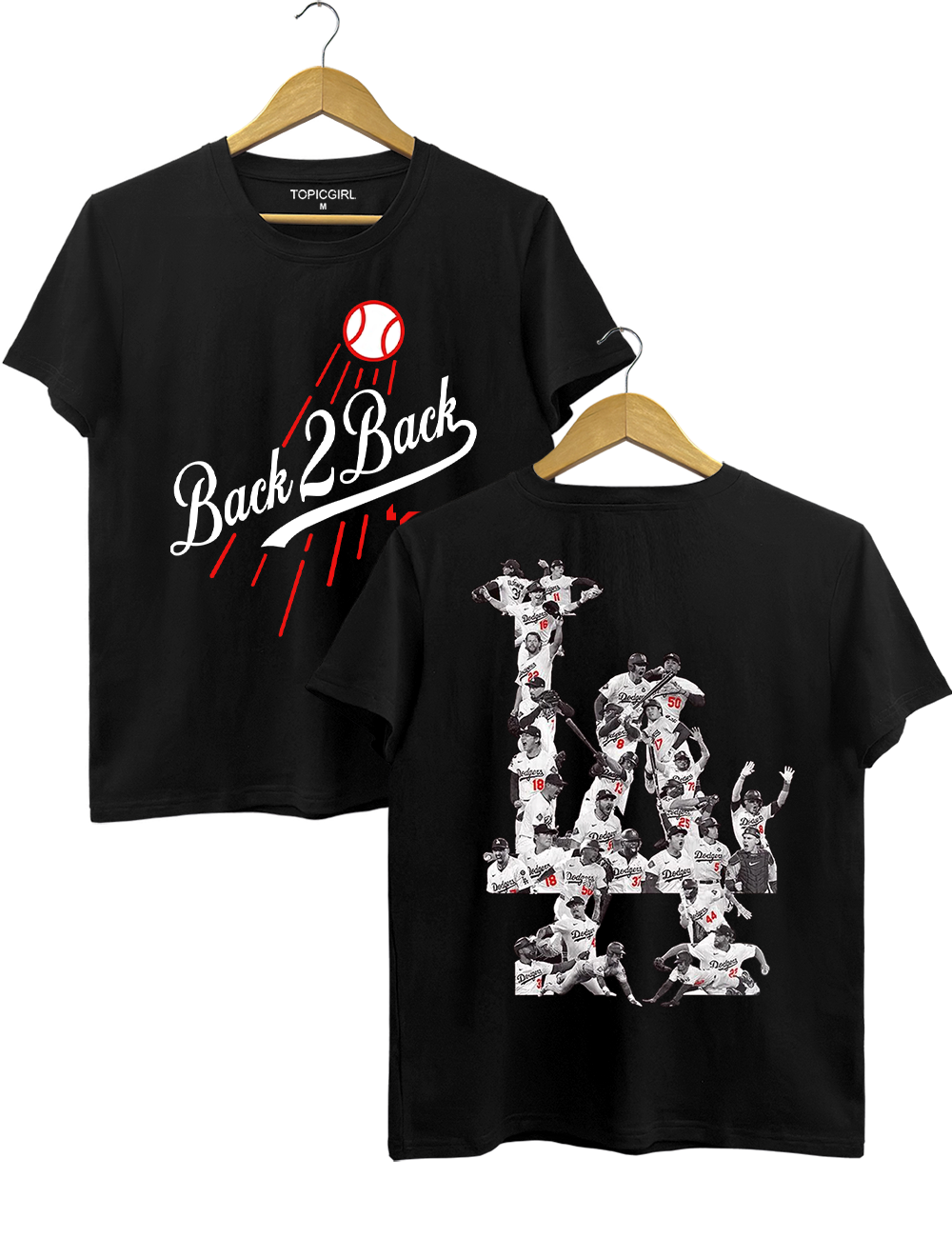 La Baseball Back to Back Champs Crop Top