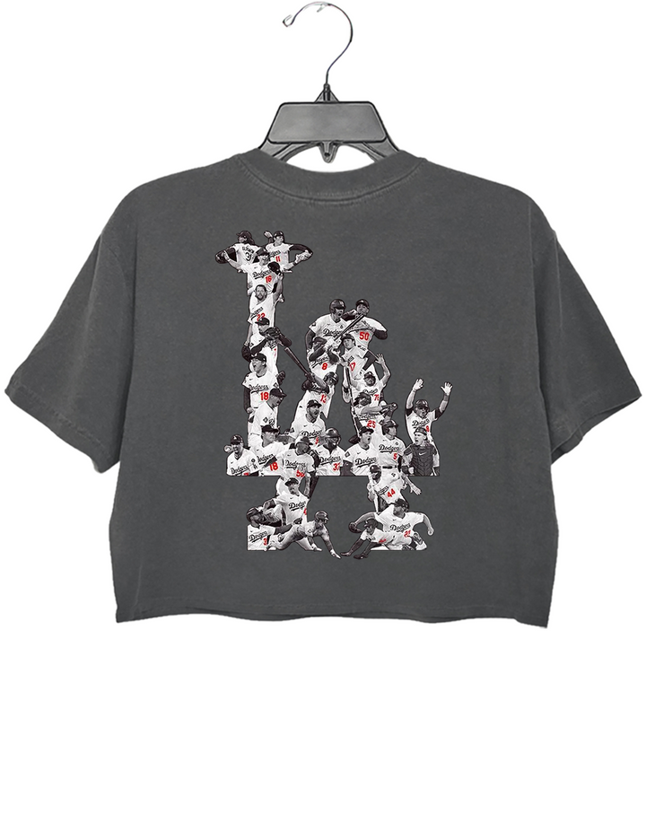 La Baseball Back to Back Champs Crop Top