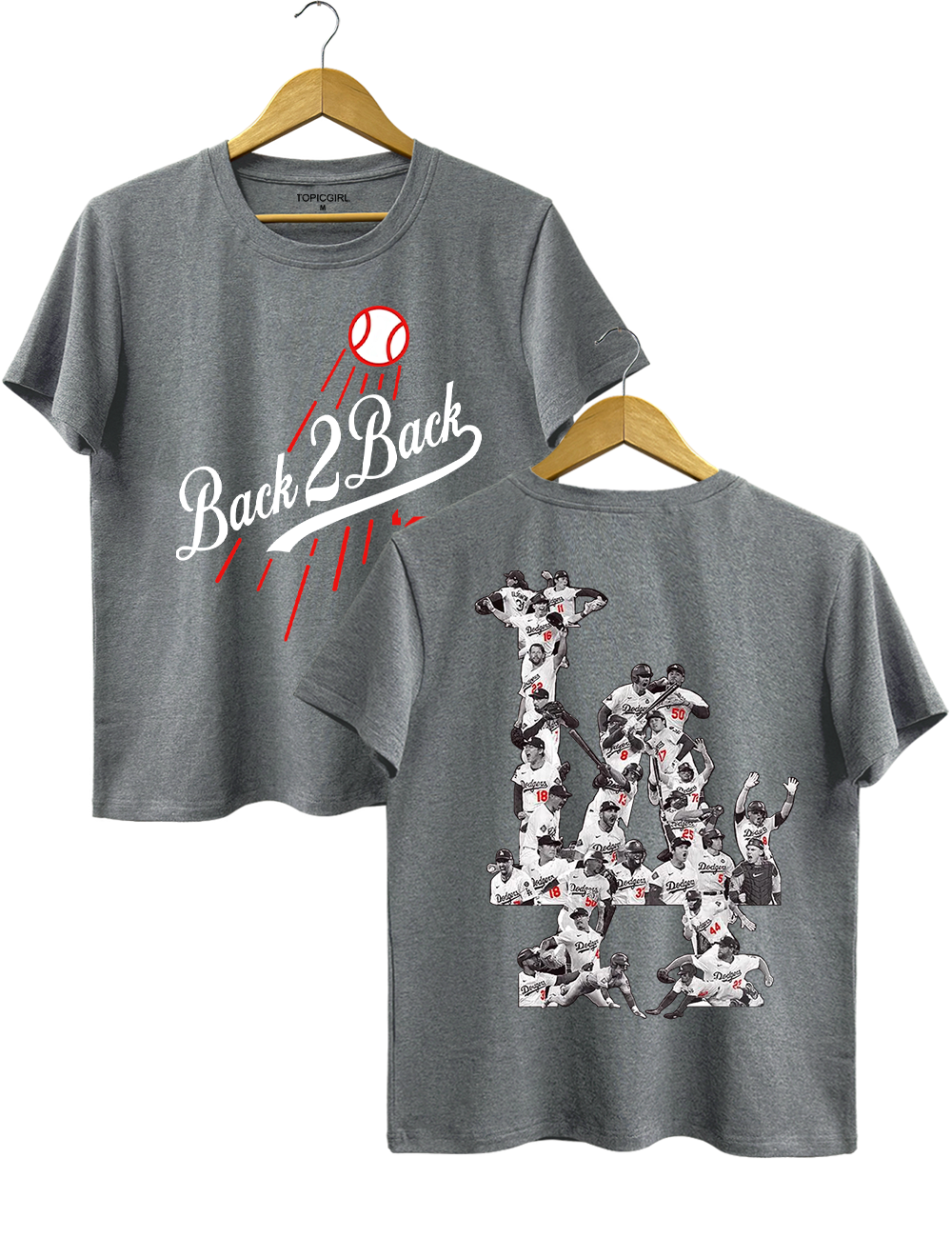 La Baseball Back to Back Champs Crop Top