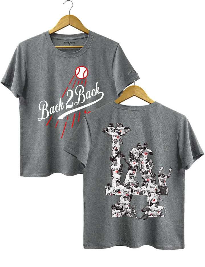 La Baseball Back to Back Champs Crop Top