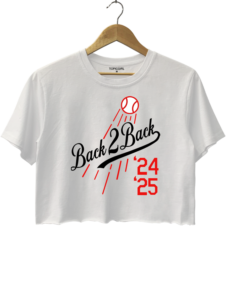 La Baseball Back to Back Champs Crop Top