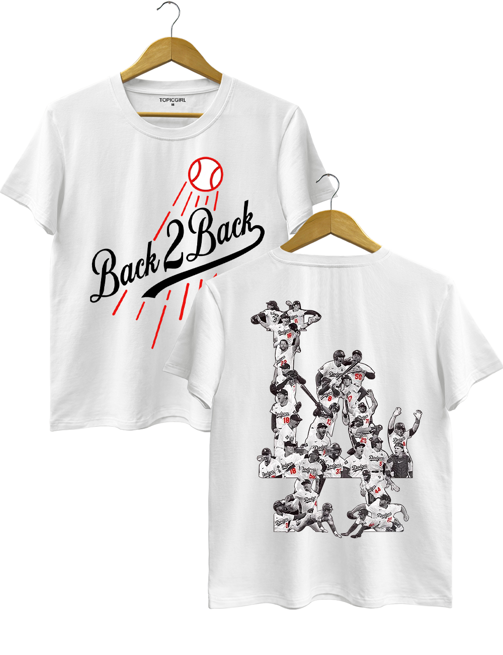 La Baseball Back to Back Champs Crop Top