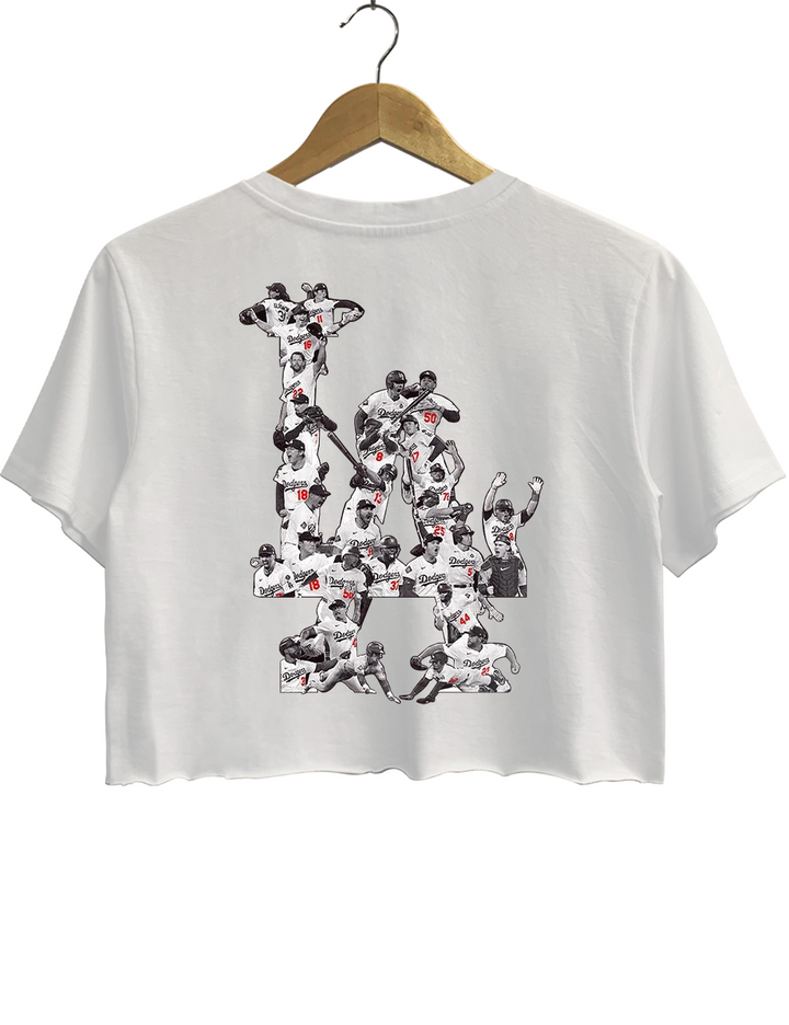 La Baseball Back to Back Champs Crop Top