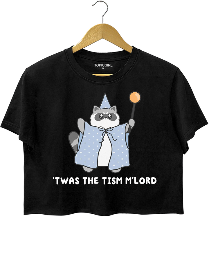 Twas The Tism Mlord Raccoon Crop Top