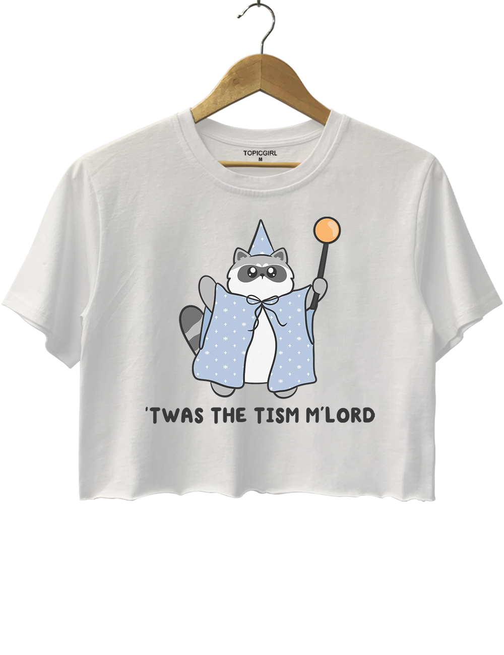 Twas The Tism Mlord Raccoon Crop Top