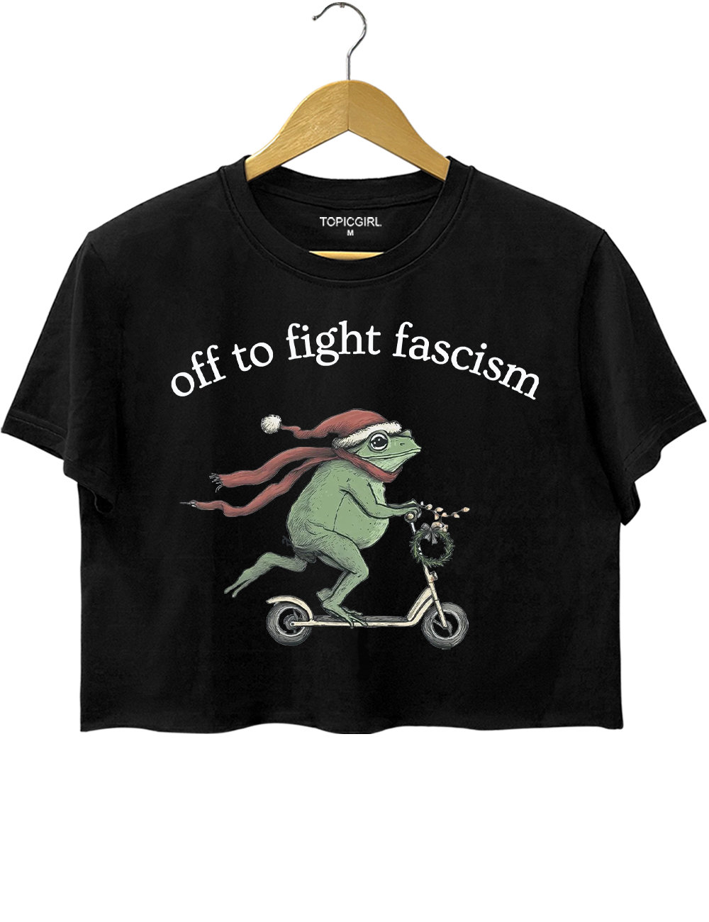 Off to Fight Fascism Crop Top