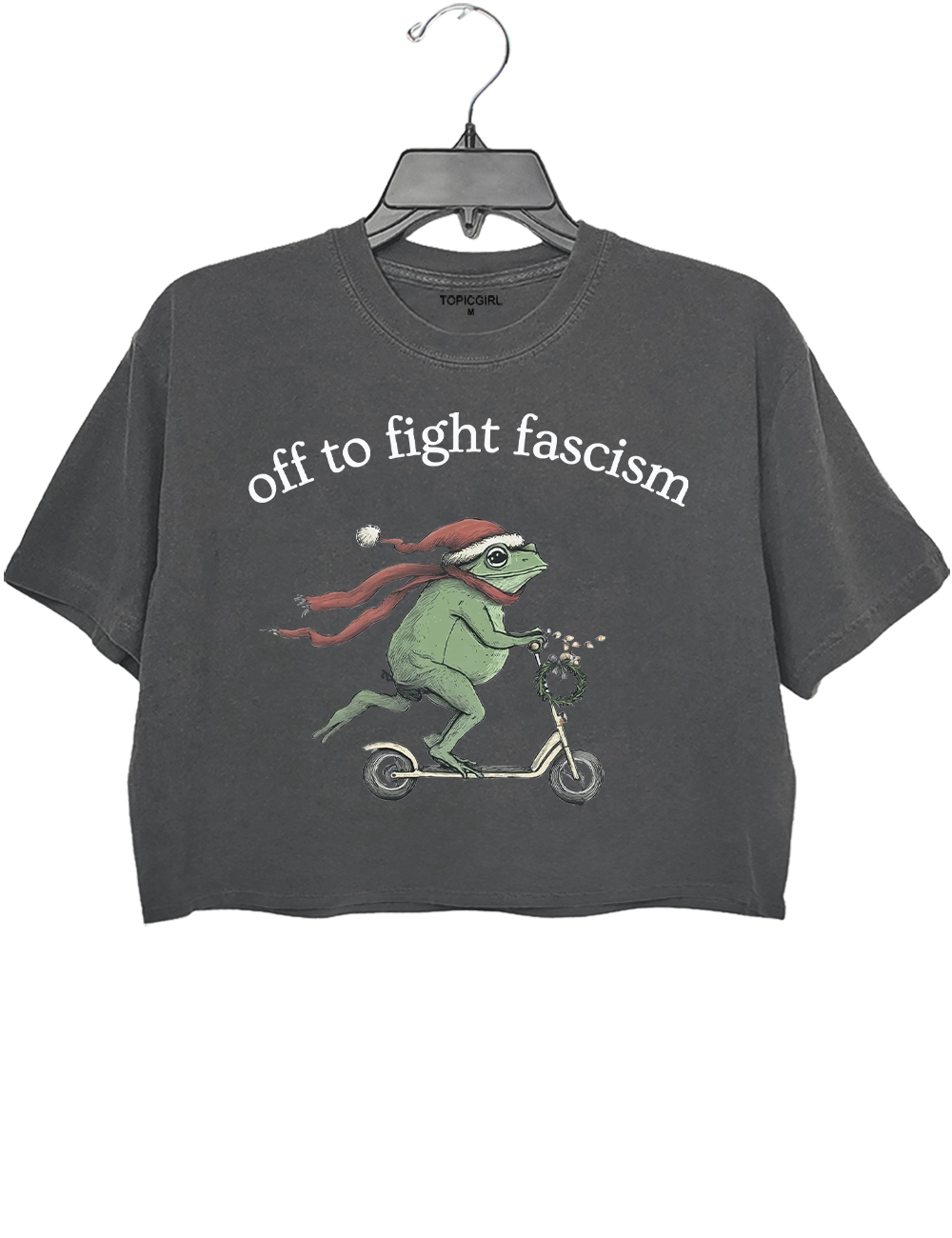 Off to Fight Fascism Crop Top