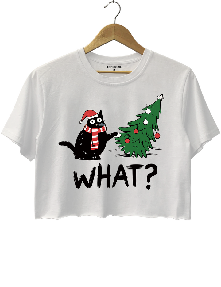 Funny Cat Christmas Tree Knocked Over