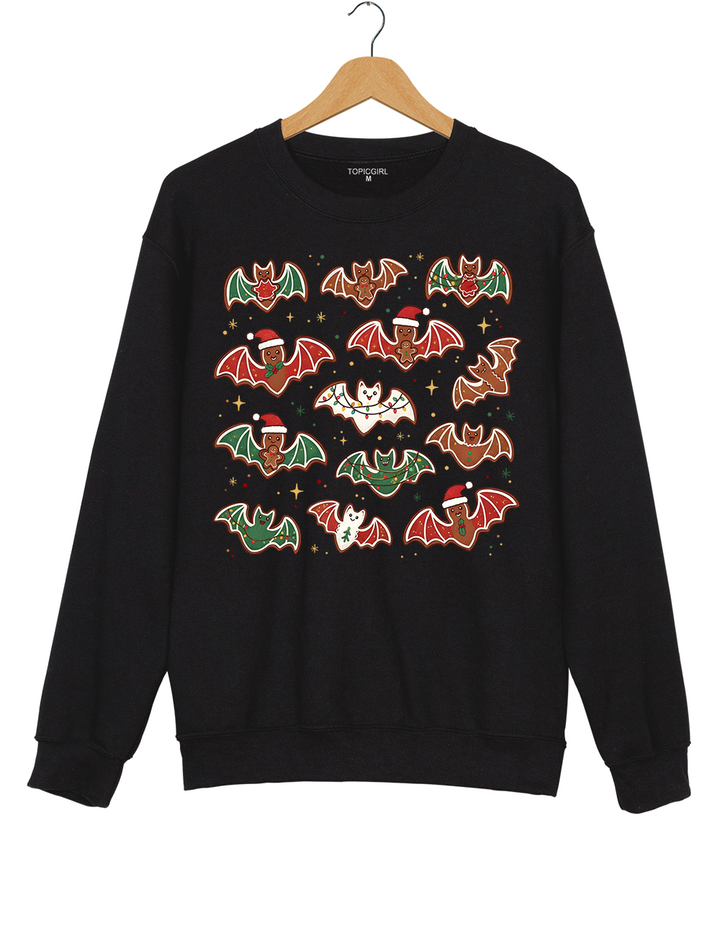 Gingerbread bats lt's Frickin Bats Sweatshirt
