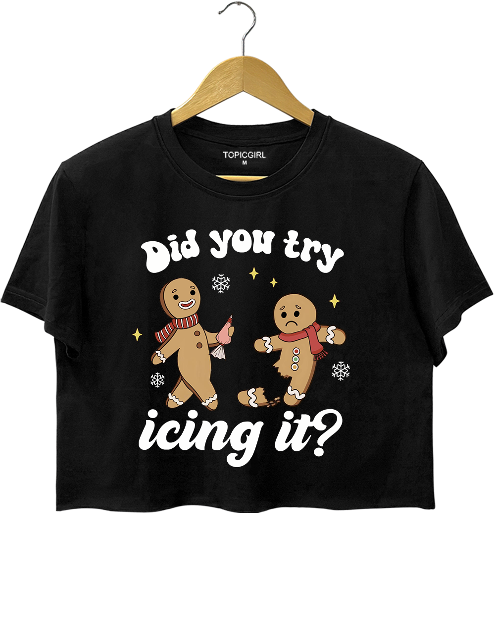 Try lcing it Funny Christmas Crop Top