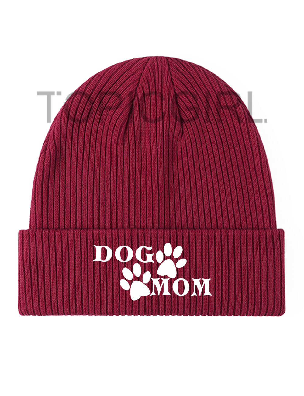 DOG MOM Embroidered Beanie