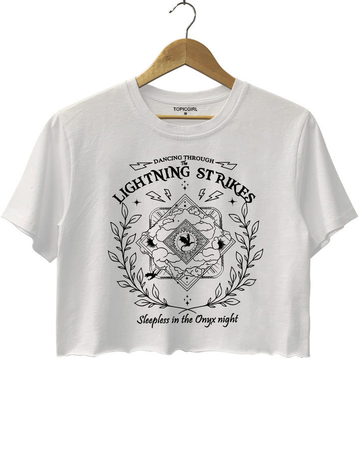 Onyx Storm Dancing Through The Lightning Strikes Crop Top