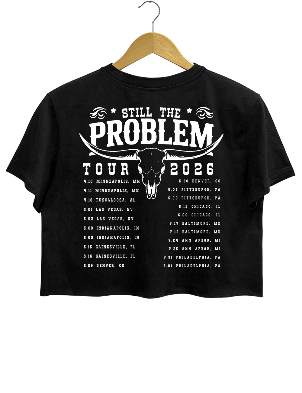 Vintage Morgan Wallen Still The Problem Crop Top