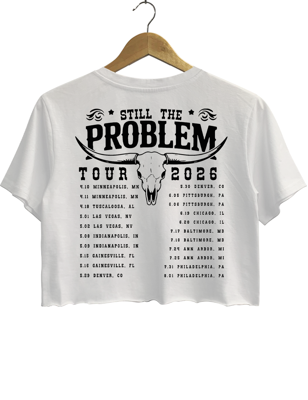 Vintage Morgan Wallen Still The Problem Crop Top