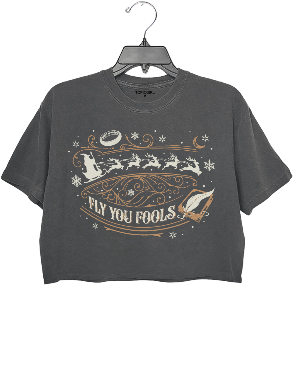 LOT Ring Fly You Fools Crop Top