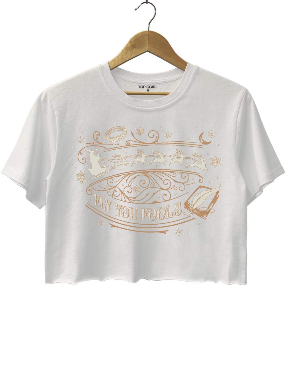 LOT Ring Fly You Fools Crop Top
