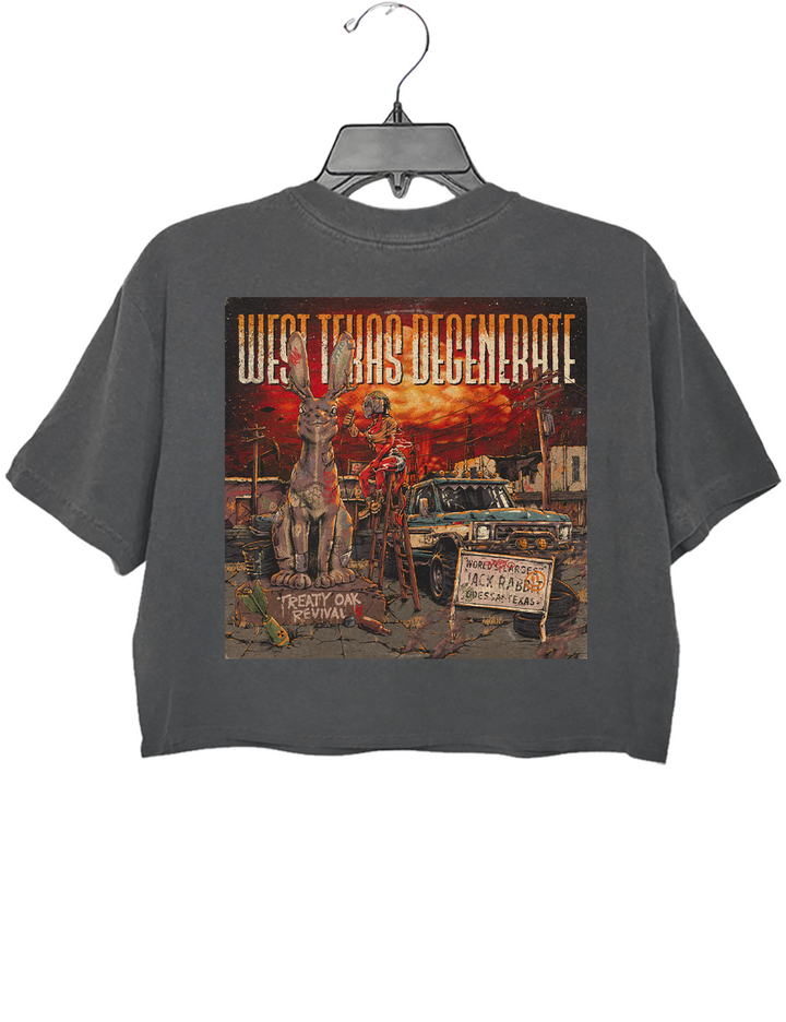 Treaty Oak Revival West Texas Degenerate Graphic Crop Top