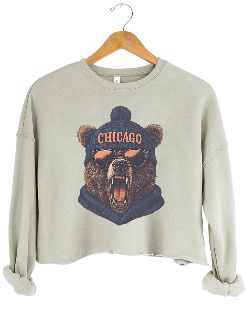 Vintage Chicago Football Crop Sweatshirt