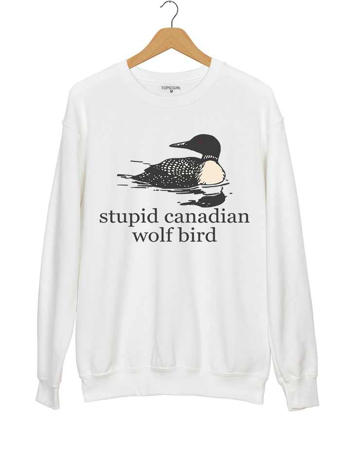 Stupid Canadian Wolf Bird Team Hollanov Sweatshirt