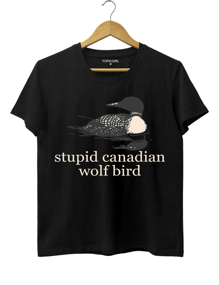 Stupid Canadian Wolf Bird Team Hollanov Tee