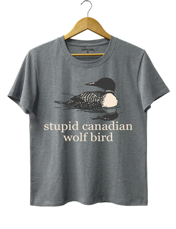 Stupid Canadian Wolf Bird Team Hollanov Tee