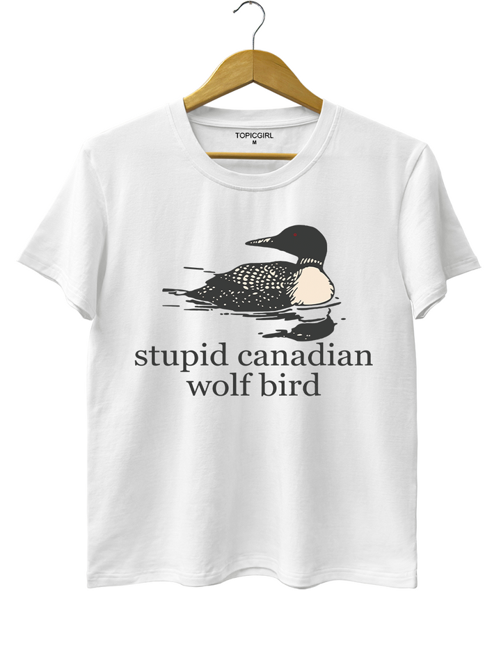 Stupid Canadian Wolf Bird Team Hollanov Tee