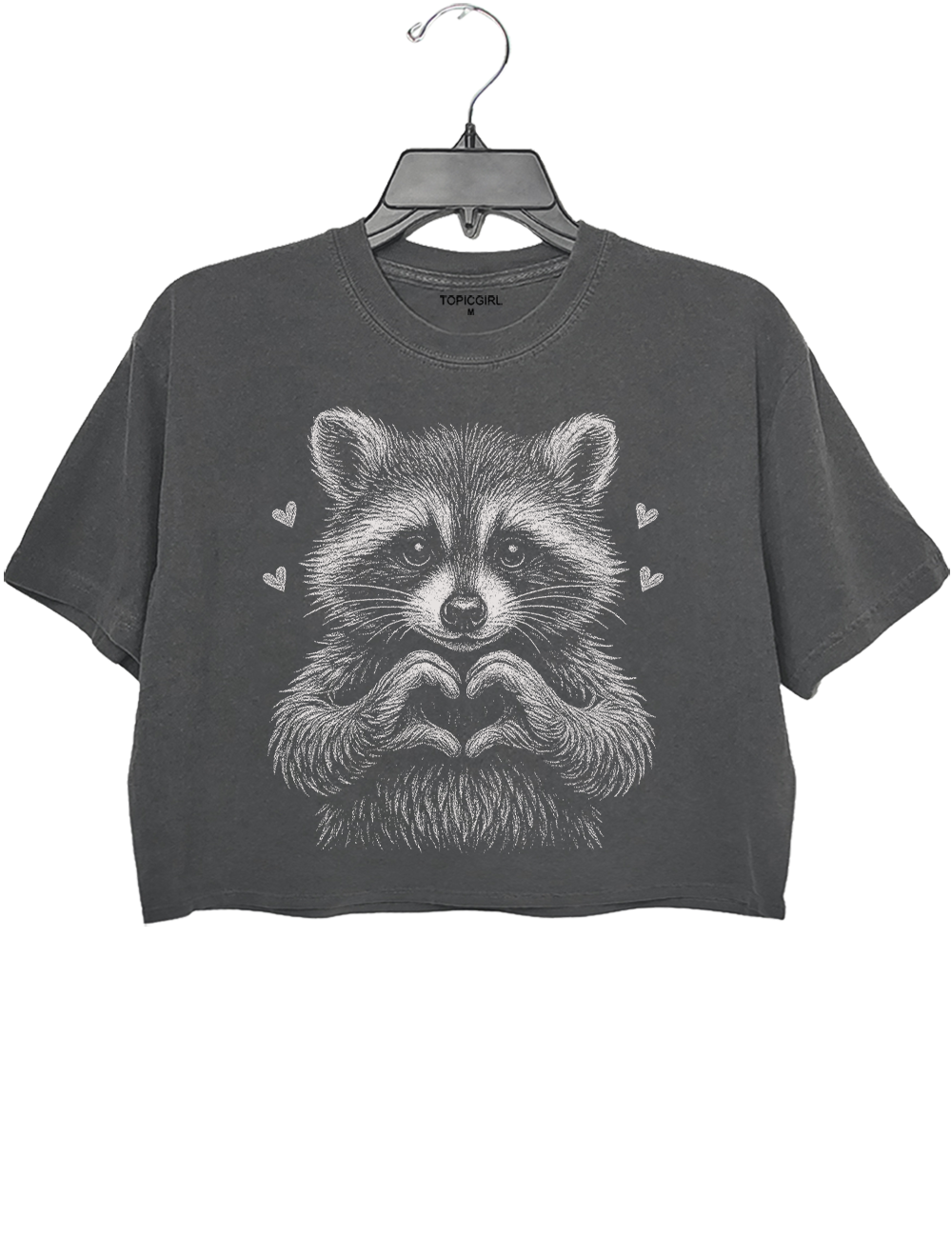 Cute Raccoon Love Crop Top