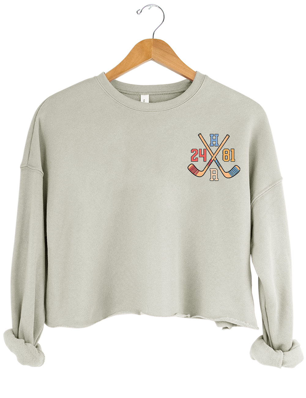 Heated Rivalry Romance Crop Sweatshirt