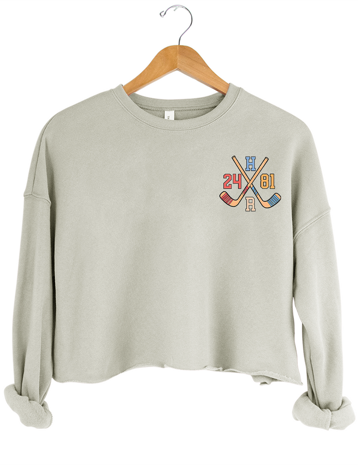 Heated Rivalry Romance Crop Sweatshirt