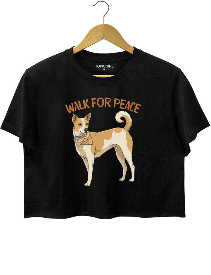 Walk For Peace Dog Crop Top