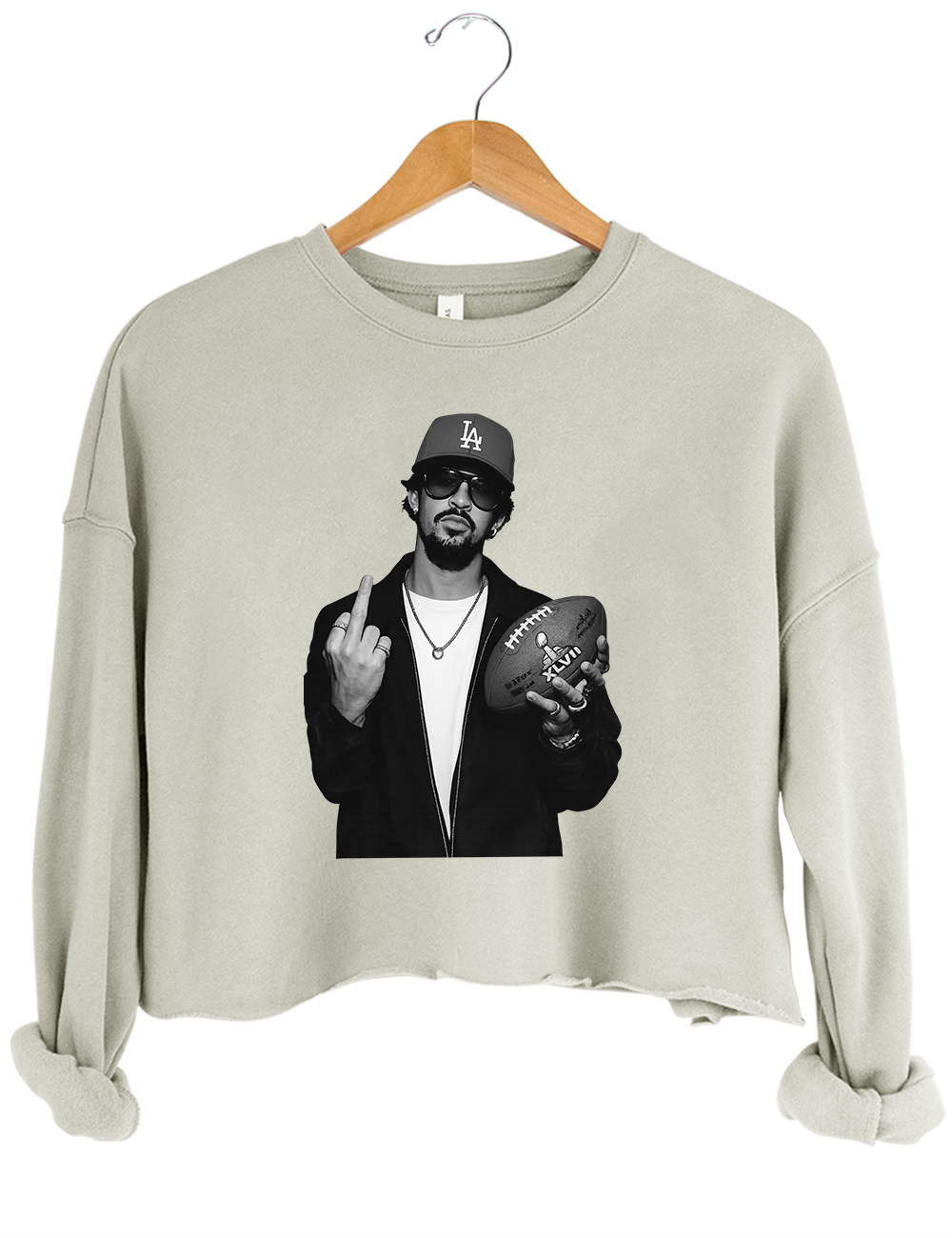 Bad Bunny Bowl 2026 Halftime Show Crop Sweatshirt $36.99