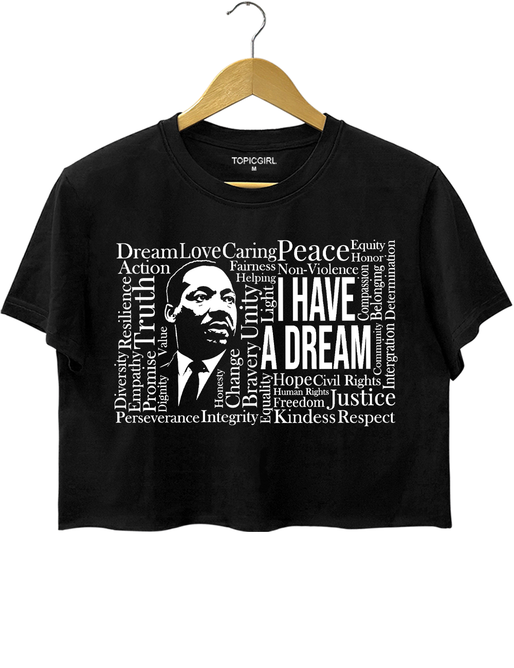 Martin Luther King Jr. Word Crop Top