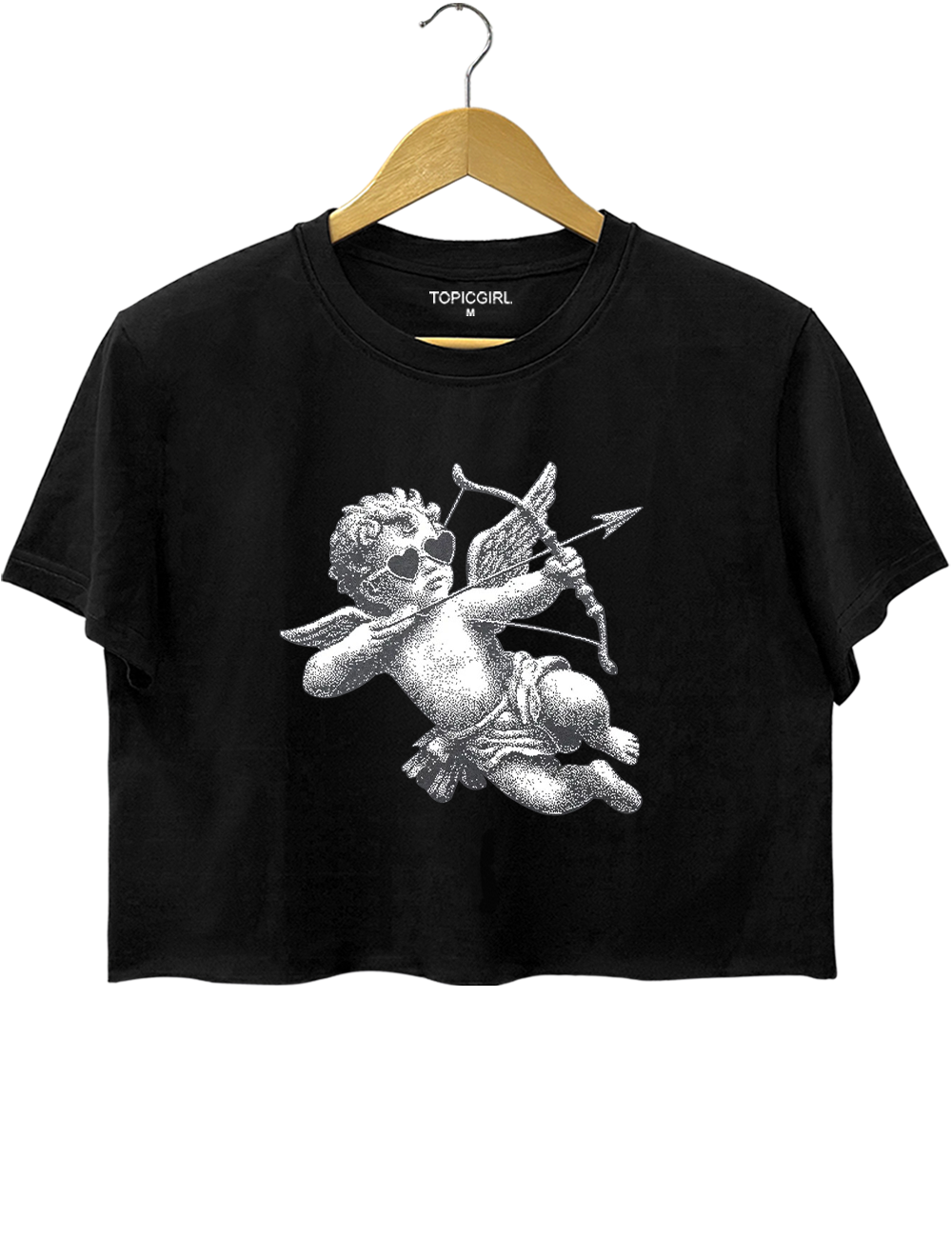 Vintage Cupid Valentines Day Crop Top