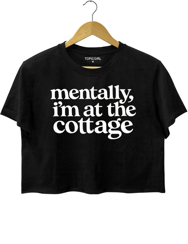 At the Cottage, Bookish Hockey Romance  Crop Top