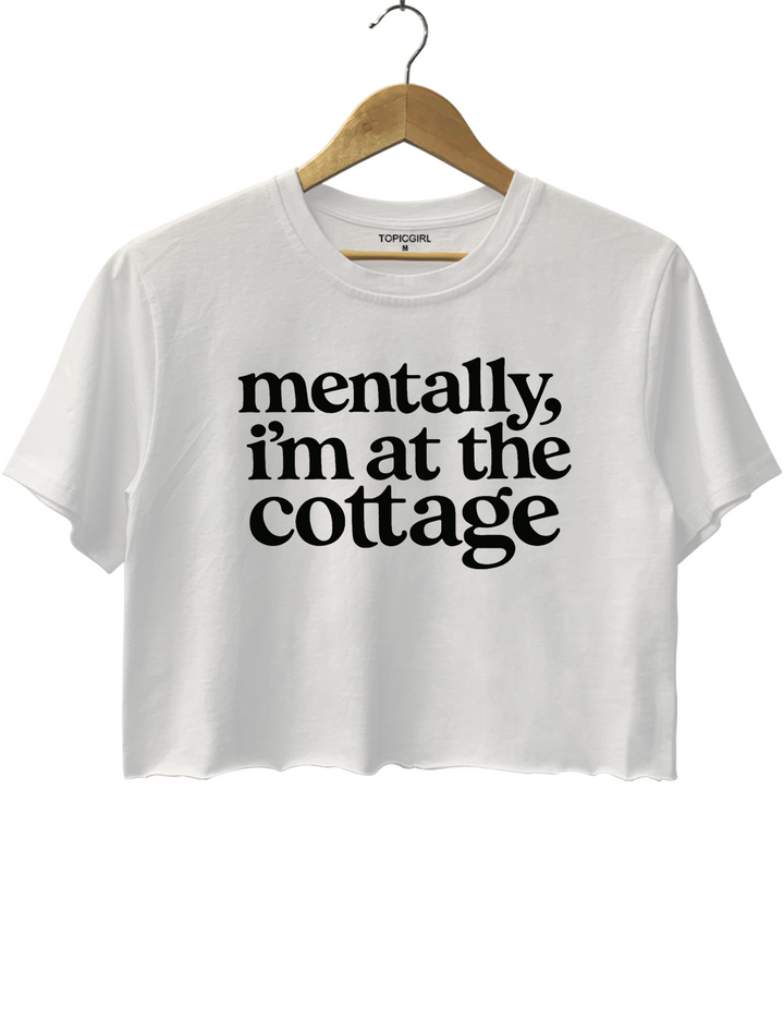 At the Cottage, Bookish Hockey Romance  Crop Top