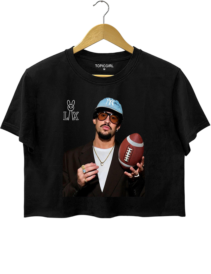 Bad Bunny Game Day Football Crop Top