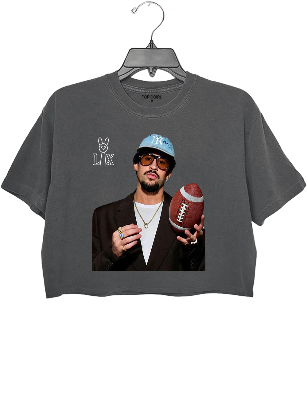 Bad Bunny Game Day Football Crop Top