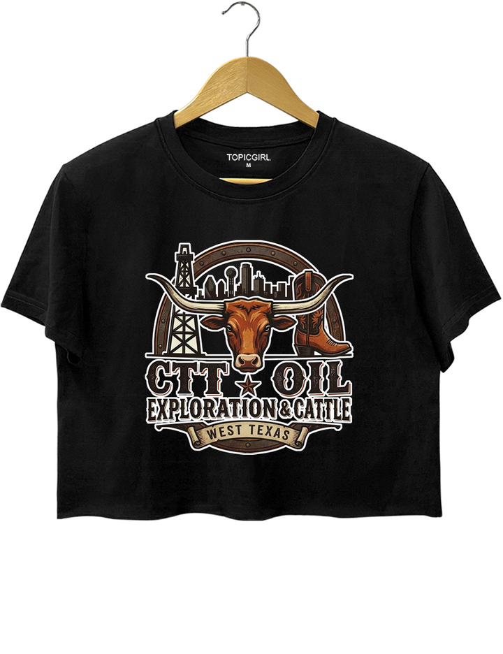 CTT Oil Exploration &amp; Cattle Landman Crop Top