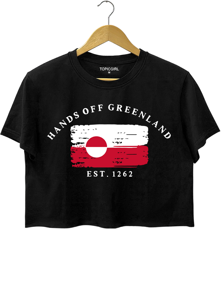 Hands Off Greenland Crop Top
