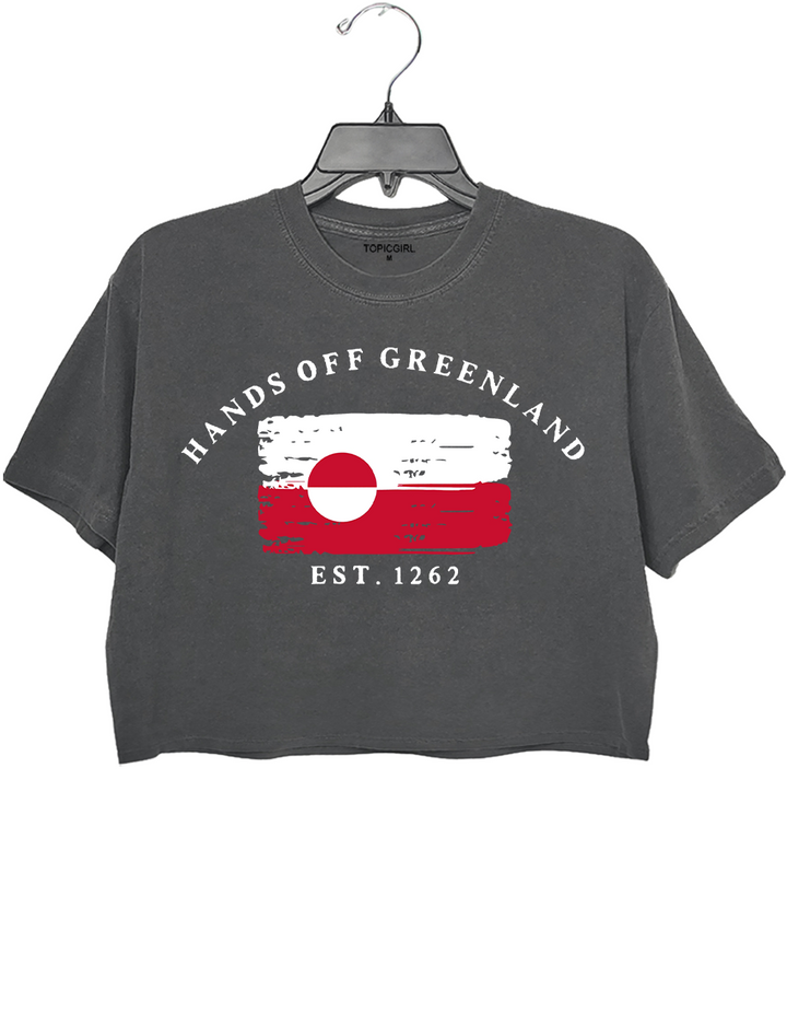 Hands Off Greenland Crop Top
