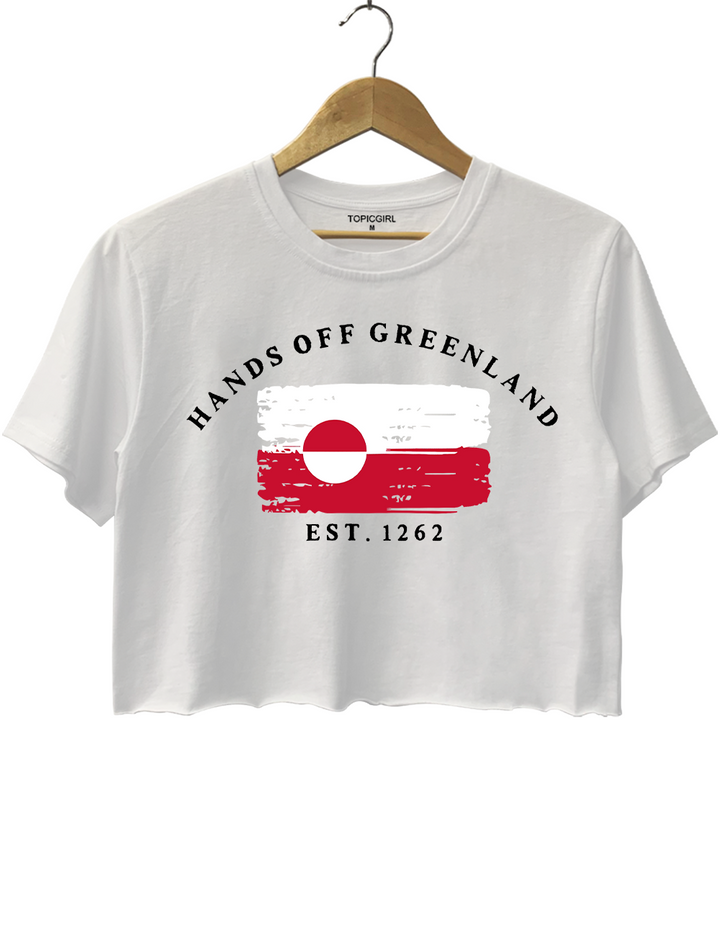 Hands Off Greenland Crop Top