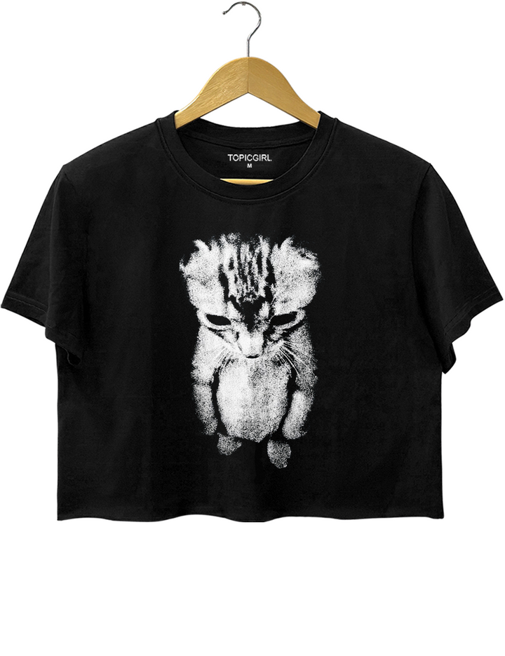Sad Kitten Crop Top