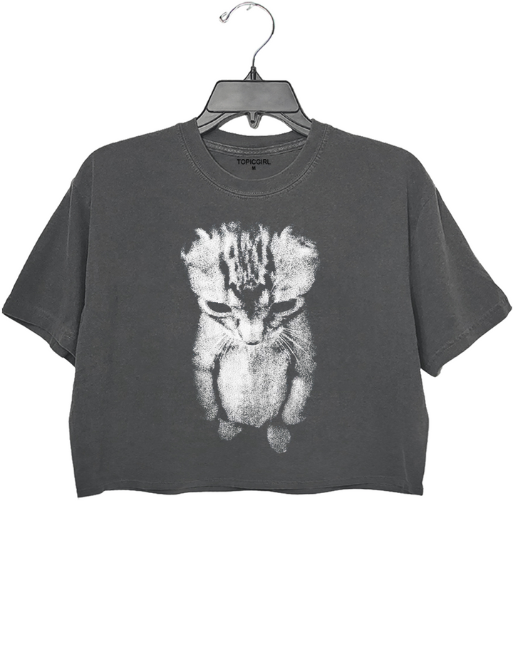 Sad Kitten Crop Top