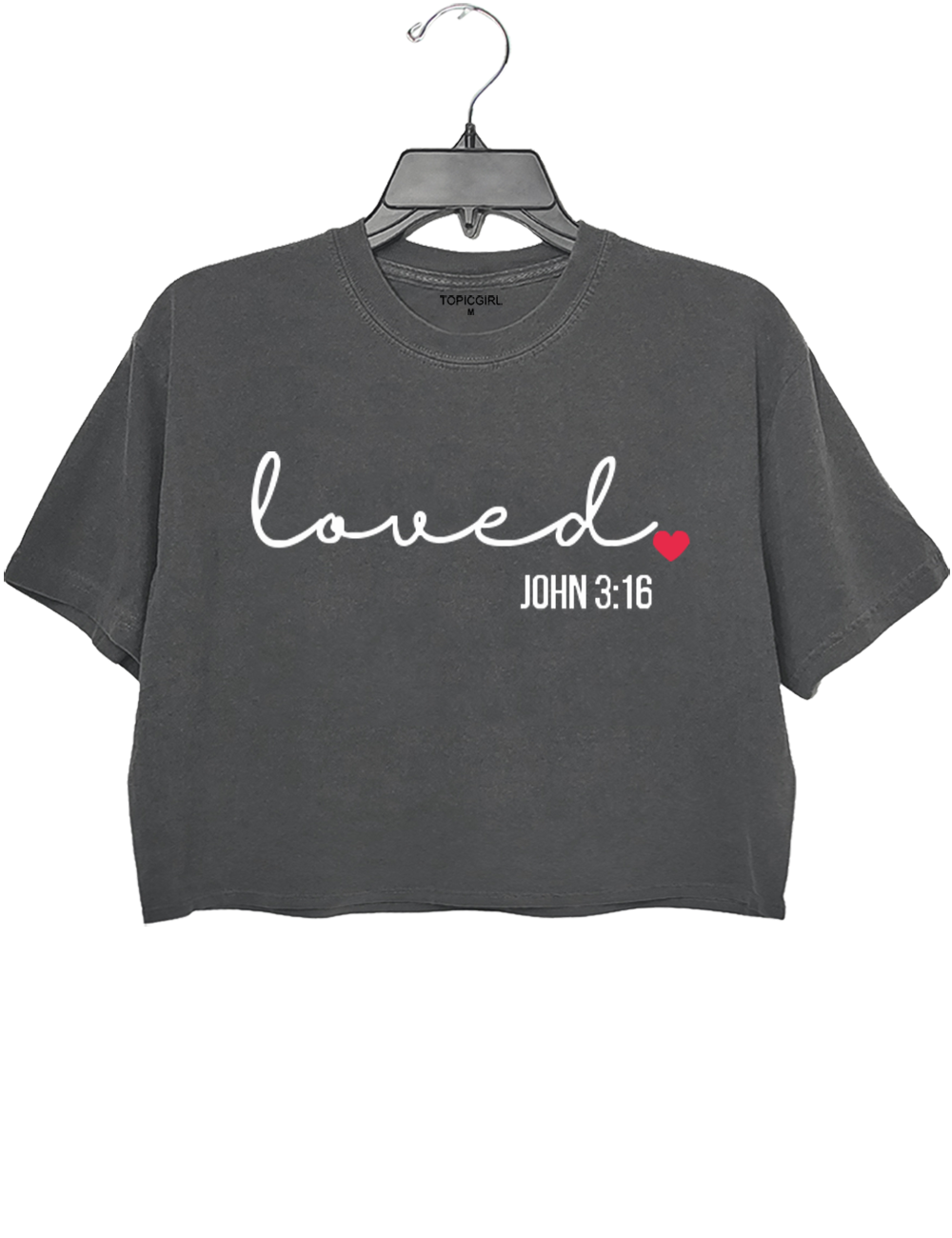 Christian Valentines Loved John 3:16 Crop Top